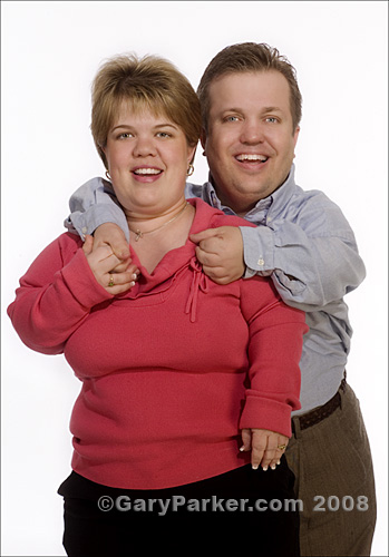 Rob and Amy Haines during their engagement.  Now married, both have Achondroplasia