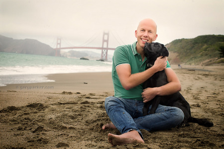 Pet Portraits; Arjan with Mickey / San Francisco