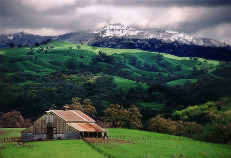 Mt. Hamilton/Lick Observatory in spring / East foothills above, San Jose, CA