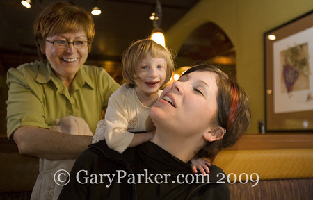 Kenadie (age 4) with Grandma and Mom